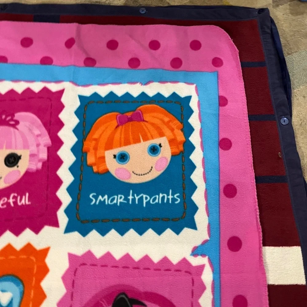 Lalaloopsy Loopsy Cuties micro Rachel throw fleece Blanket Colorful Dolls 58x42”